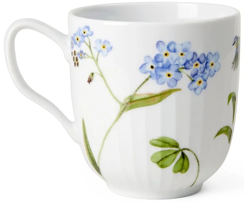 Tazza bianca in porcellana con motivo floreale 330 ml Hammershøi Summer - Kähler Design