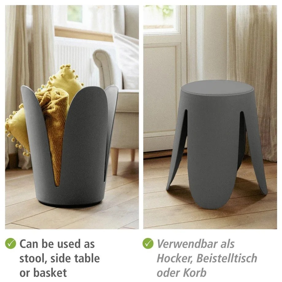 Sedia in plastica antracite Comiso - Wenko