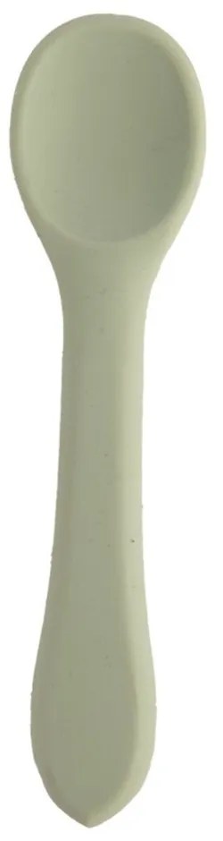 Cucchiaio da bambini color salvia in silicone – Orion