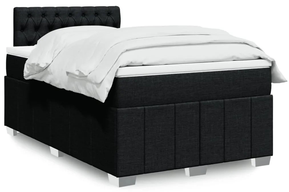 Giroletto A Molle Con Materasso Nero 120x190 Cm İn Tessuto /