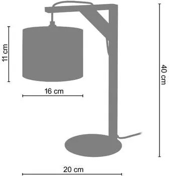 Tosel  Lampade d’ufficio lampada da comodino tondo legno naturale e grigio  Tosel