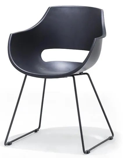 Set di 4 sedie ROCKY, nero