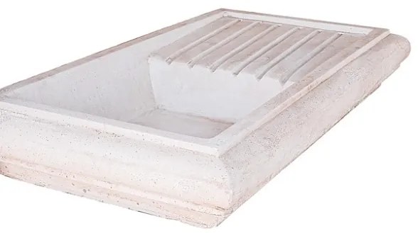 Lavabo Da Giardino In Cemento 100x50xh20 cm Brecciato Artistica Mediterranea Rosa