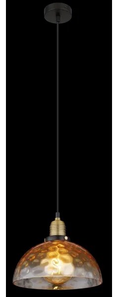 Globo 15786H1 - Lampadario a sospensione con filo SALVY 1xE27/60W/230V diametro 25 cm arancione