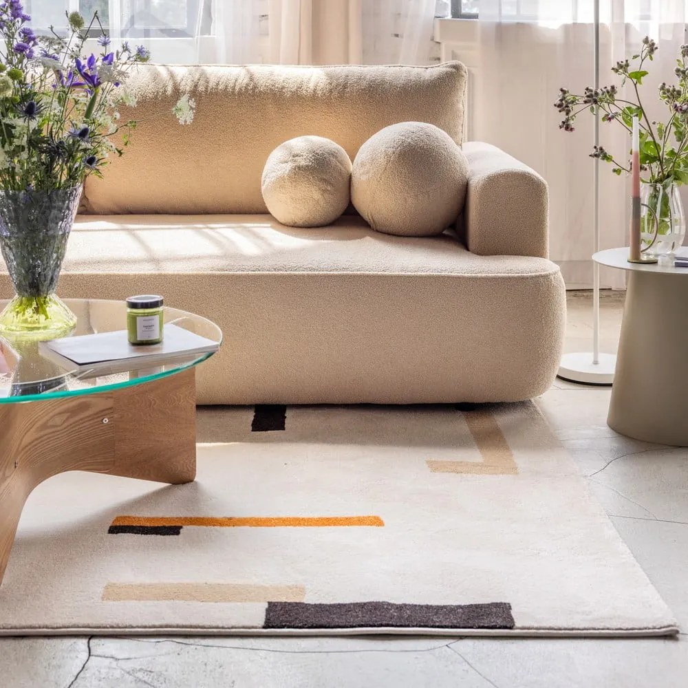 Tappeto arancione/color crema 160x230 cm Linea – Universal