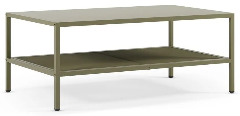 Tavolino da salotto verde in metallo 60x100 cm Fayna – Marckeric