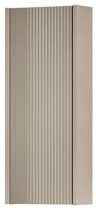 Pensile bagno Niwa laccato opaco sabbia con vetro sabbia, 1 anta apertura da sinistra P 17 x L 30 x H 78.5 cm