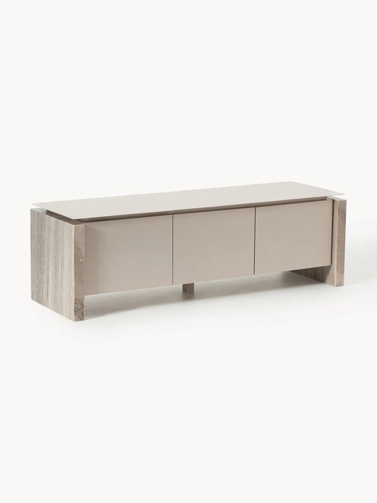 Credenza bassa in marmo e metallo Bruce