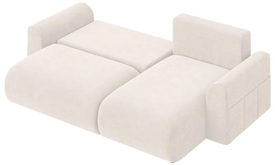 Divano angolare bianco allungabile (con composizione variabile) Lorine – Ropez