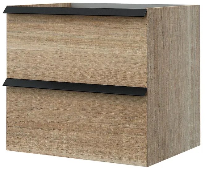 Mobile da bagno sotto lavabo BADEN HAUS Moon bianco L 60 x H 55 x P 46 cm 2 cassetti, lavabo non incluso