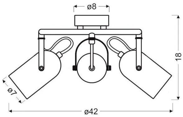 Luce Spot GRAY 3xE14/40W/230V