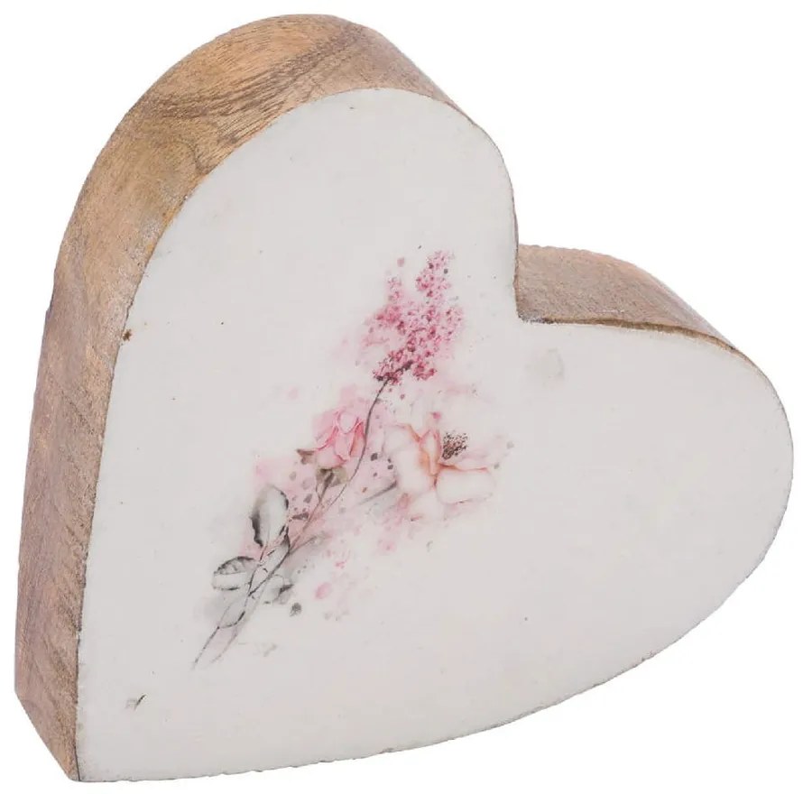 Decorazione in legno di mango massiccio Blossom Heart - Ego Dekor
