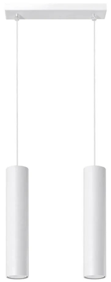 Sollux SL.0324 - Lampadario a sospensione con filo LAGOS 2 2xGU10/10W/230V bianco