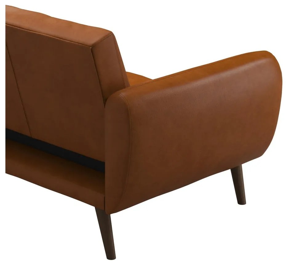 Divano letto arancione in similpelle 207 cm Brittany - Novogratz