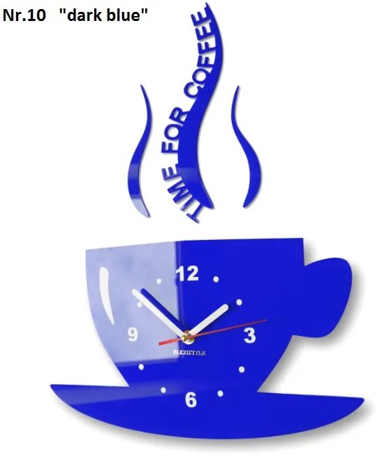 Orologio da parete È l'ora del caffè Blu