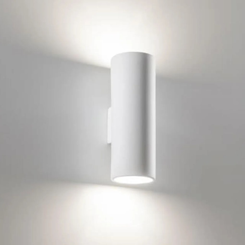 Applique in Gesso Pitturabile 2 lampade GU10 da parete