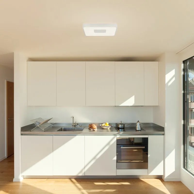 Plafoniera LED moderno Coin, bianco44 cm dimmerabile, 3900 lumen MANTRA