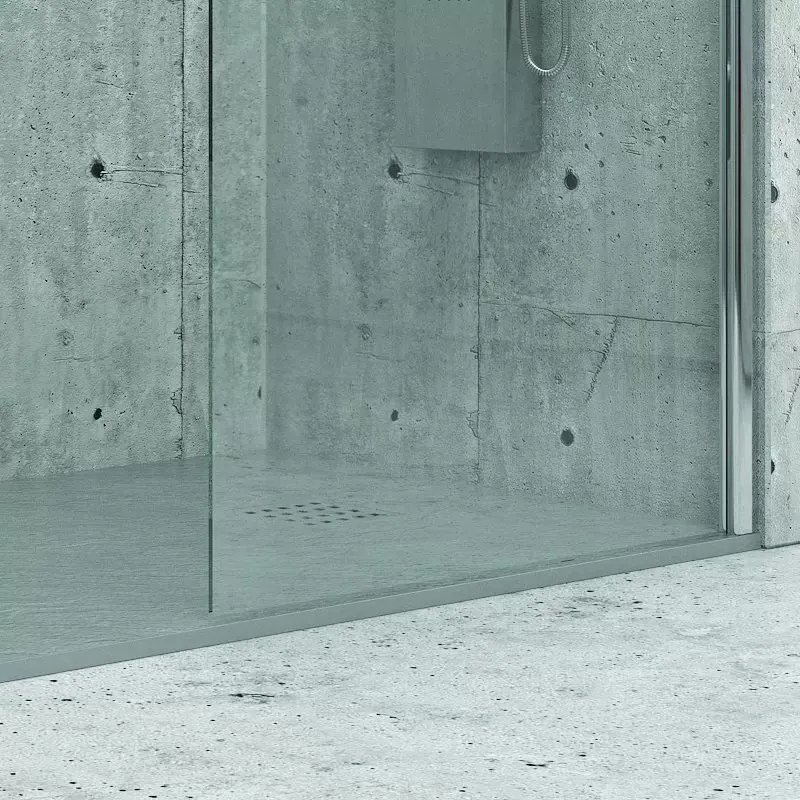 Piatto doccia 90x90 effetto pietra colore grigio - KAMALU