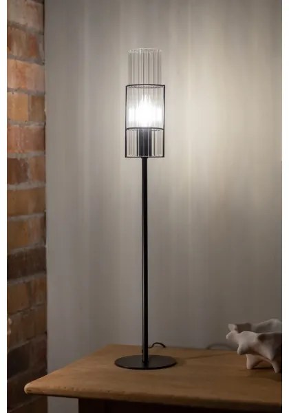Markslöjd 108556 - Lampada da tavolo TUBO 1xE14/40W/230V 65 cm nero/clear