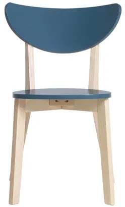 Sedie scandinave blu petrolio e legno chiaro (set di 2) LEENA