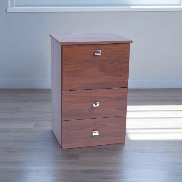 Mobile asse stiro a scomparsa in legno Noce 55x85h cm con 1 anta e 2 cassetti