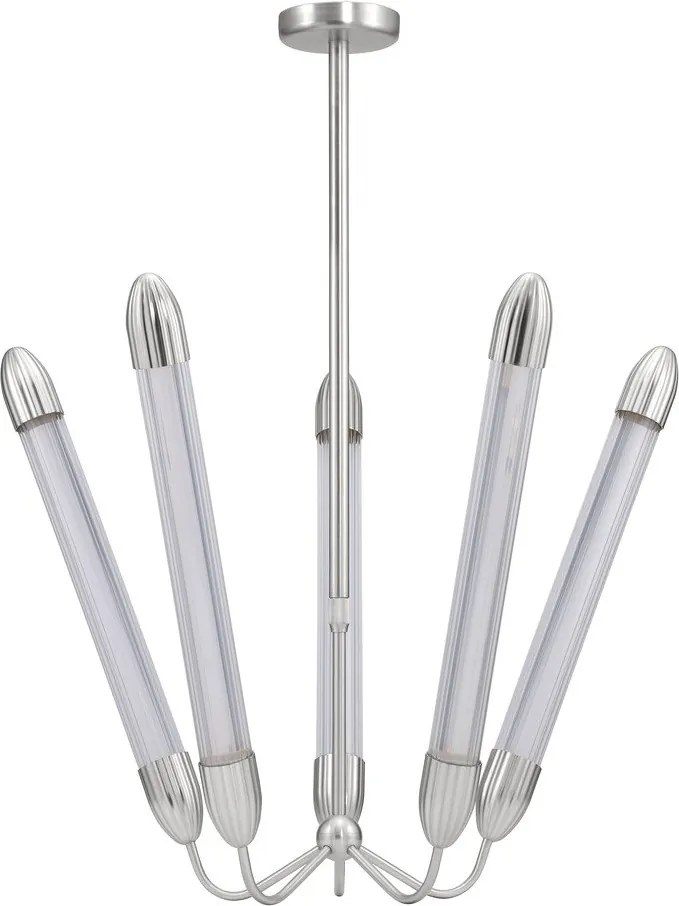 Lampadario argentato in acciaio con paralume in vetro ø 86 cm Lemon Squeeze – UMAGE