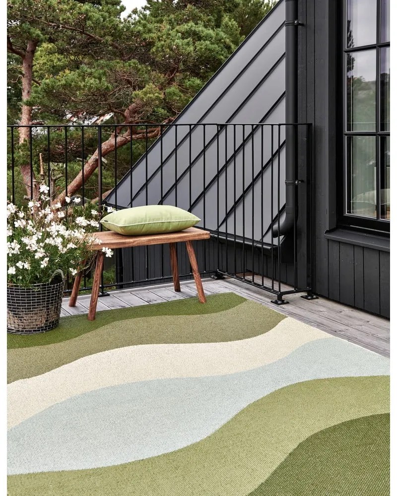 Passatoia da interno/esterno verde 70x200 cm Urvi Woods – Pappelina