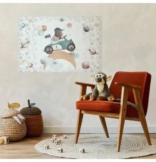 Poster - Bear in a Race Car Senza cornice 60x40
