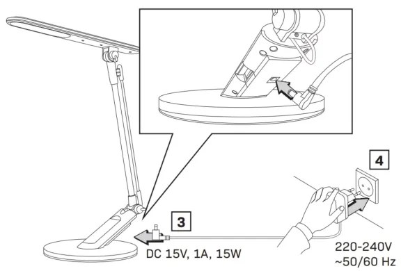 Lampada da tavolo LED dimmerabile con funzione Touch OPTIMUM LED/7W/230V 3000/4000/6000K bianco