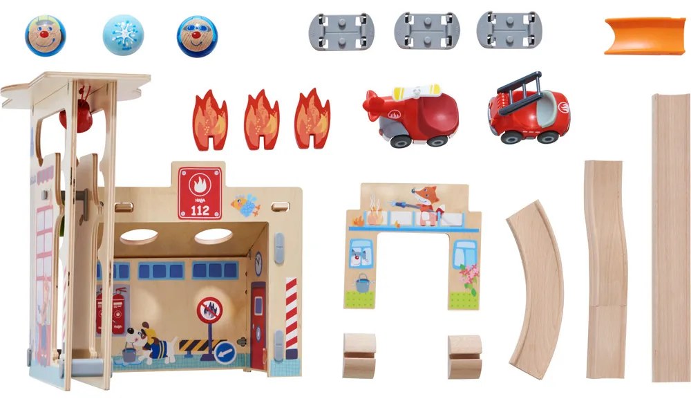 Pista per biglie Kullerbü – Stazione dei pompieri