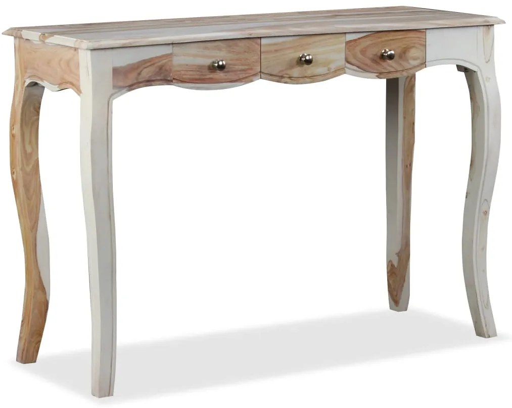 Consolle Con 3 Cassetti İn Massello Di Sheesham 110x40x76 Cm /