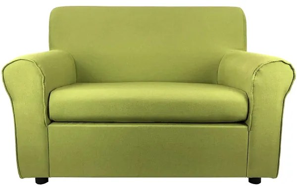 Divano a 2 posti 125 cm pratico funzionale con rivestimento in tessuto VERDE