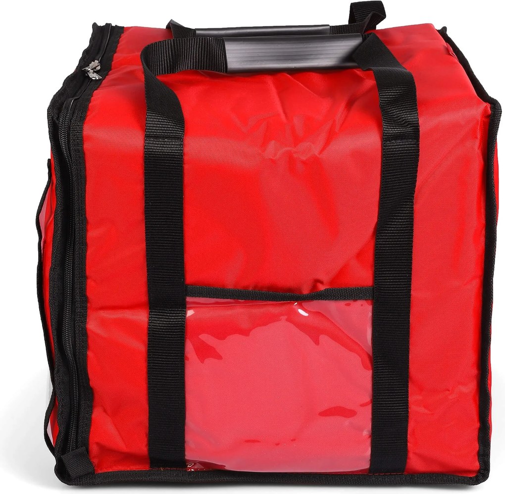 Borsa Termica Porta Pizze da Asporto 8/10 Cartoni Safemi Express 10 Rossa e Nera...