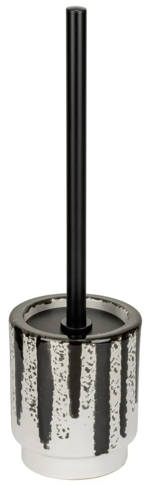 Scopino WC bianco e nero in ceramica Subiza – Wenko