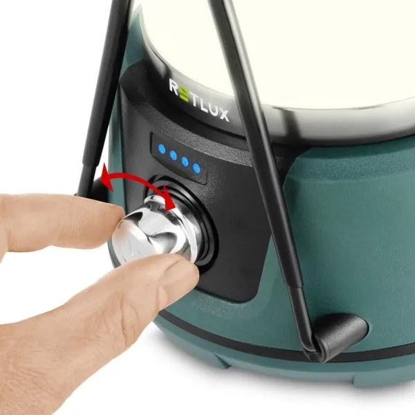 Retlux - Lampada portatile dimmerabile a LED con funzione di power bank LED/3W/4400 mAh IPX2