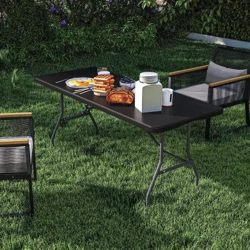 Tavolo da giardino pieghevole 240 cm - nero