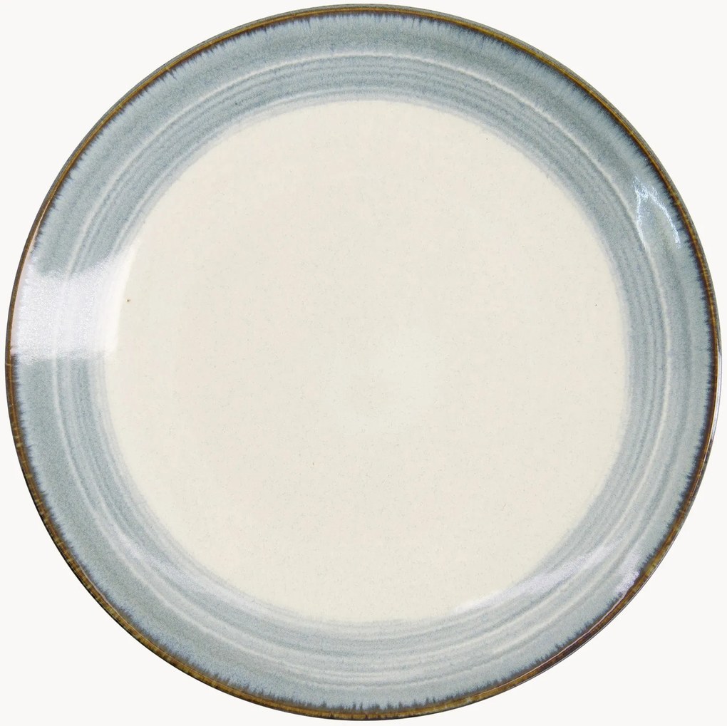 Set di 3 piatti rotondi in gres Unkai