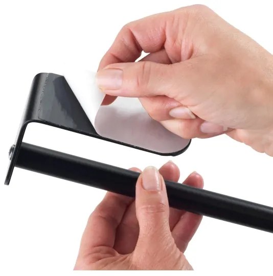 WENKO 53214100 - Portarotolo NIO 27,5x7 cm nero