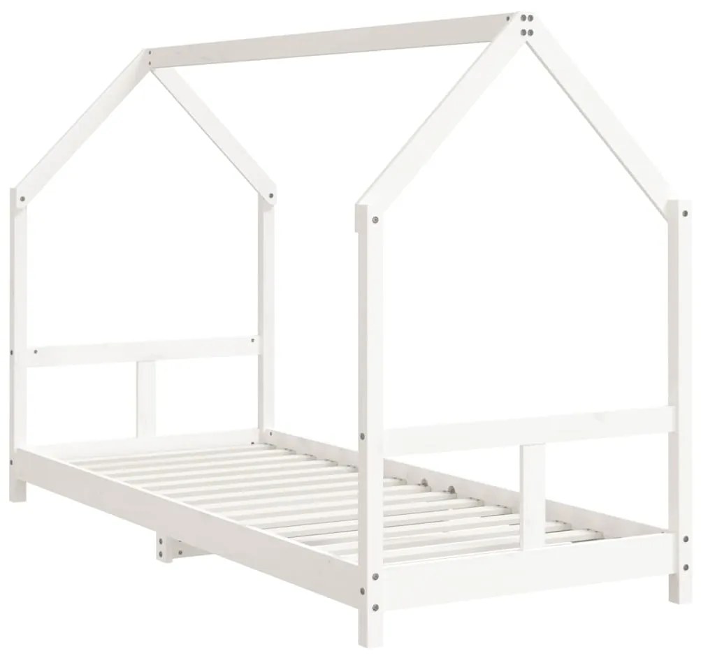 Giroletto per bambini bianco 80x200cm in legno massello di pino