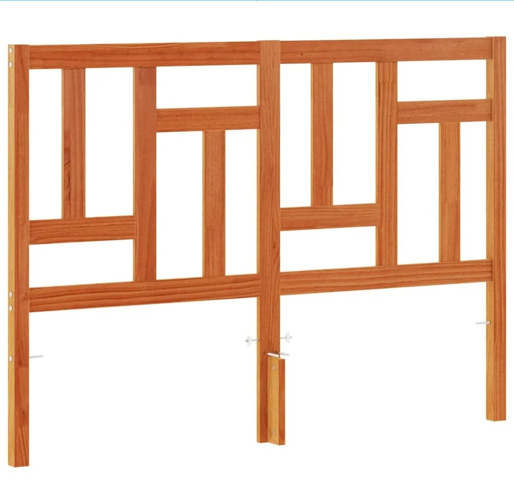 Testiera marrone cera 160 cm in legno massello di pino
