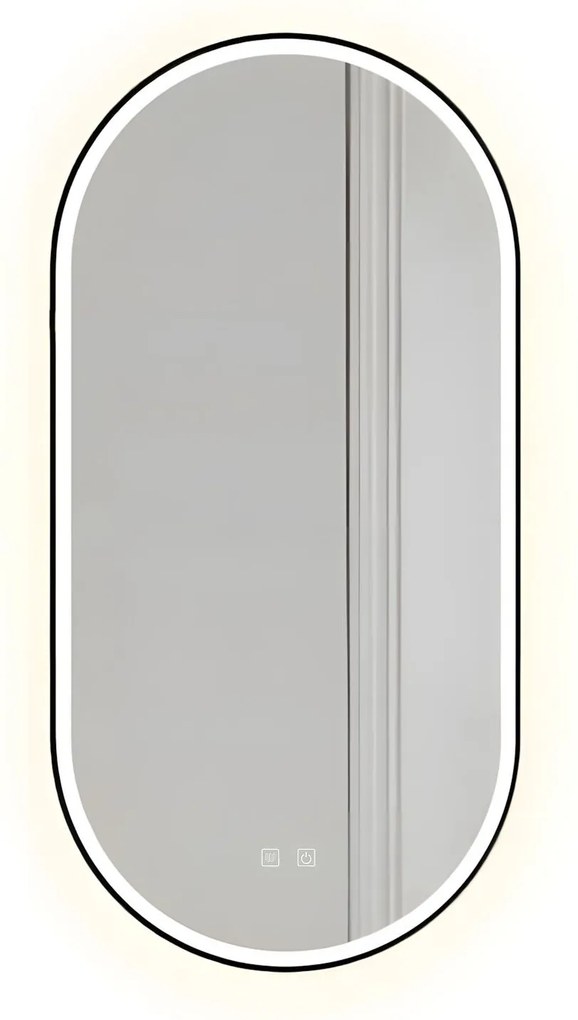 Specchio LED OVL 50x100cm Black