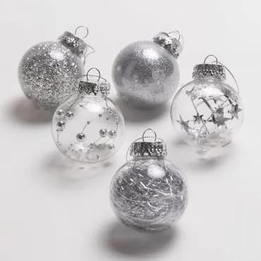 Set di 30 ornamenti natalizi Suvy Grigio Argento - Sklum