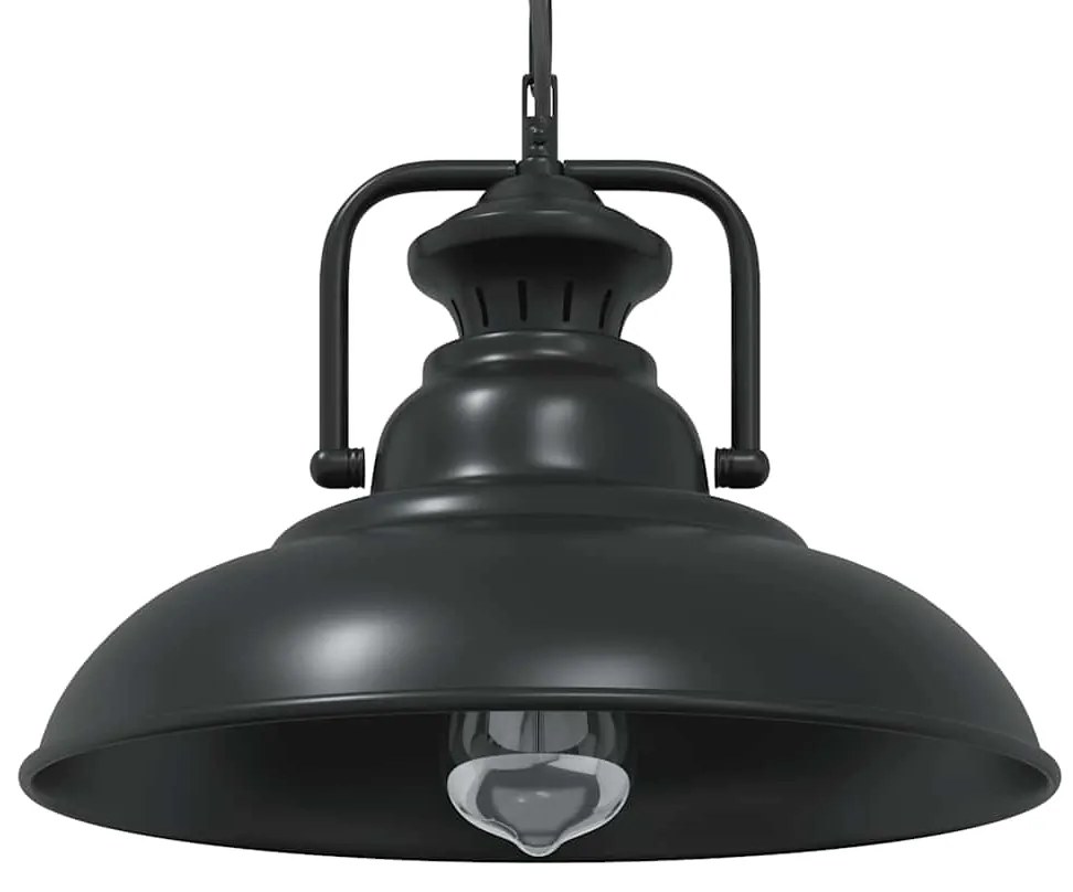 Lampada A Sospensione E27 Nero Ø31 Cm İn Metallo /
