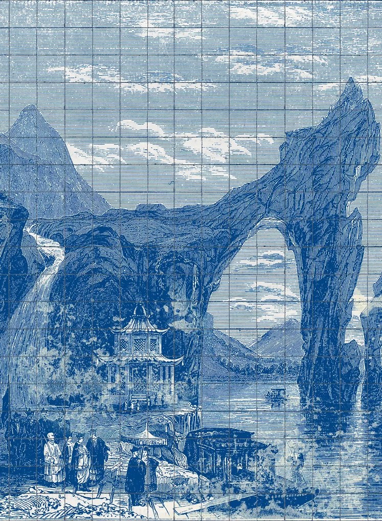 Coordonne Carta da parati panoramica Illustration Tiles - Indigo