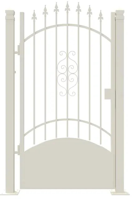 Cancello con serratura elettrica Marmolada in ferro, apertura a sinistra, L 104.5, H 180-195 cm, di colore nero