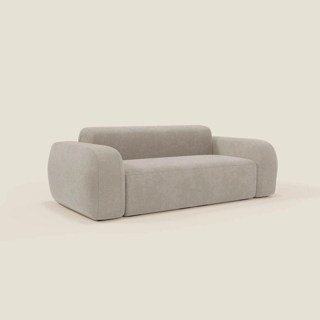 BonBon Divano modulare Lineare 220 – Seduta unica in tessuto smacchiabile T23 panna