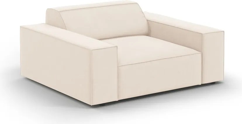 Poltrona beige con rivestimento in velluto Jodie – Micadoni Home