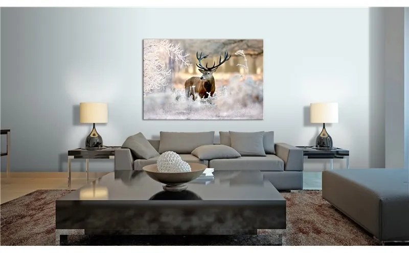 Quadro Deer in the Cold  Colore Beige, Dimensioni e Misure 120x80