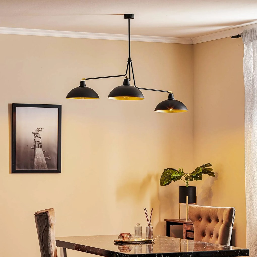 Lampada a sospensione 1036 ALDEX, dimmerabile, Nero, Soggiorno / Sala da pranzo, Metallo, Moderno, Lampada a sospensione