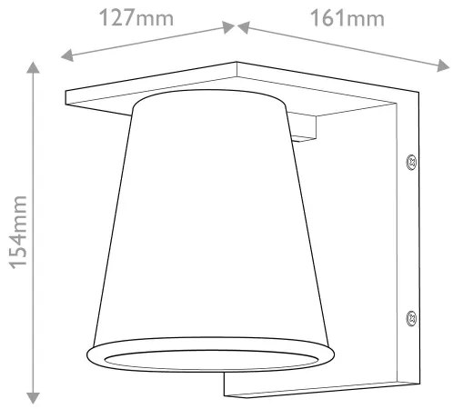 Hinkley HK-HANS-S-BLK -Applique a LED da esterno HANS 1xGU10/8W/230V IP44